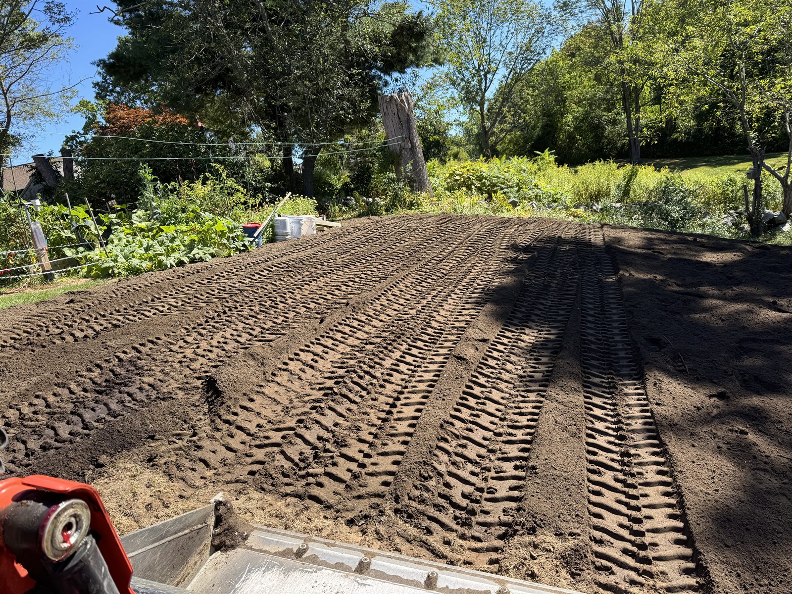 Corrected seedbed before a native lawn install, soil-first approach by GSS